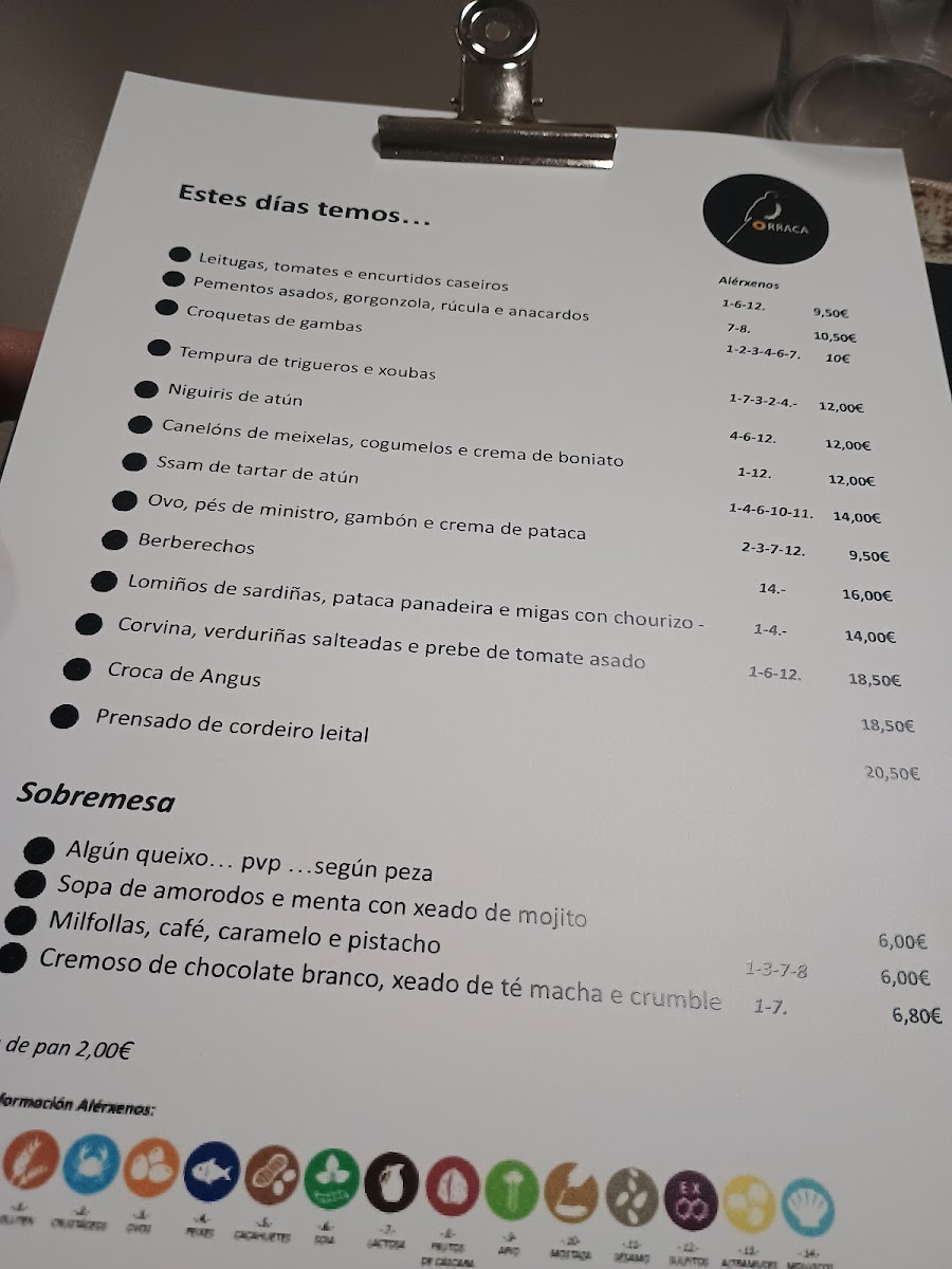Orraca Photo Menu 2