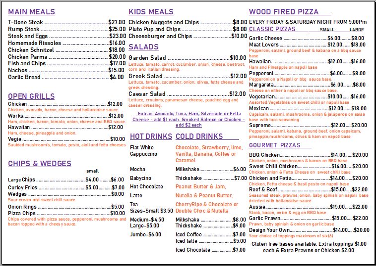 Charleys Creek Cafe Photo Menu 5
