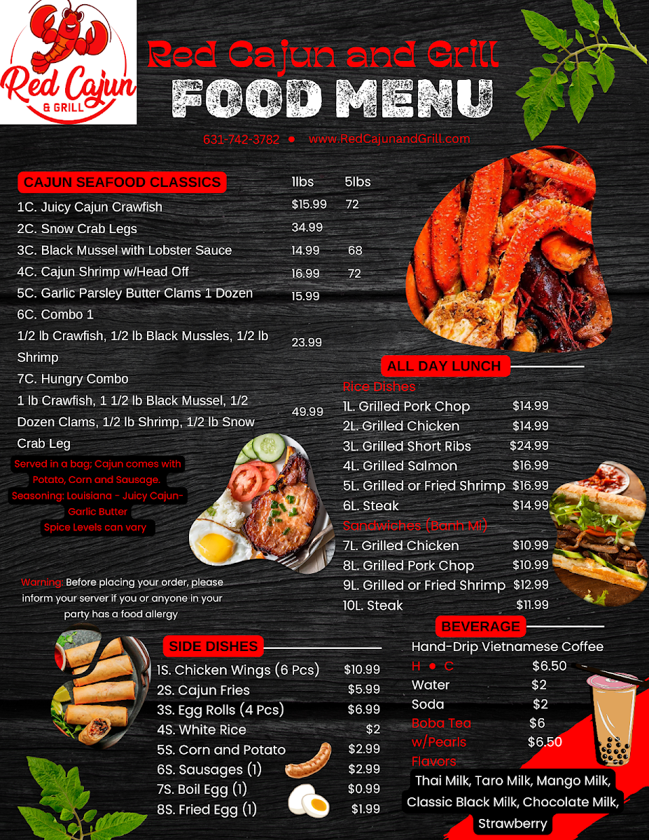 Red Cajun and Grill Photo Menu 2