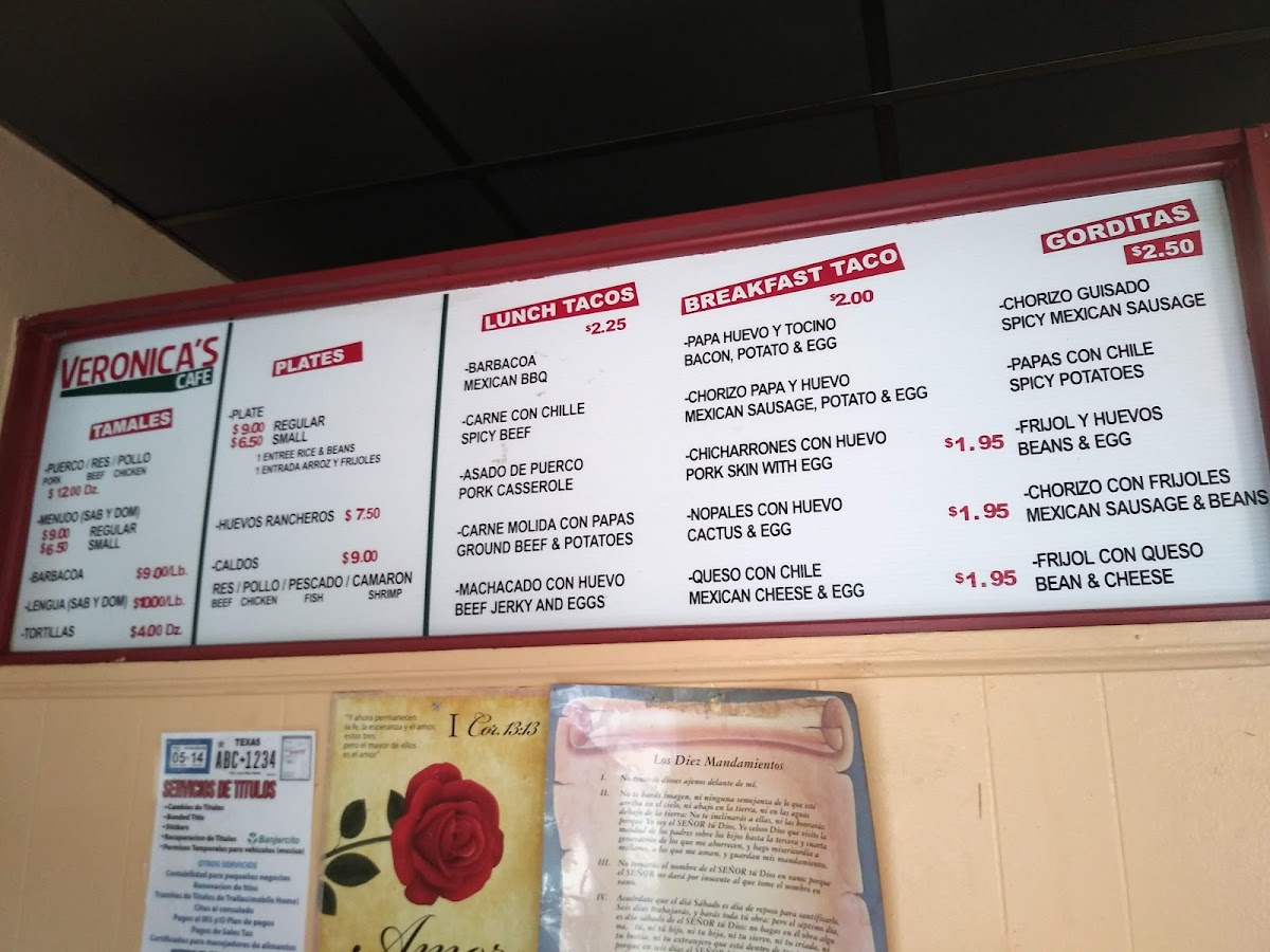 Veronica's Cafe Photo Menu 6