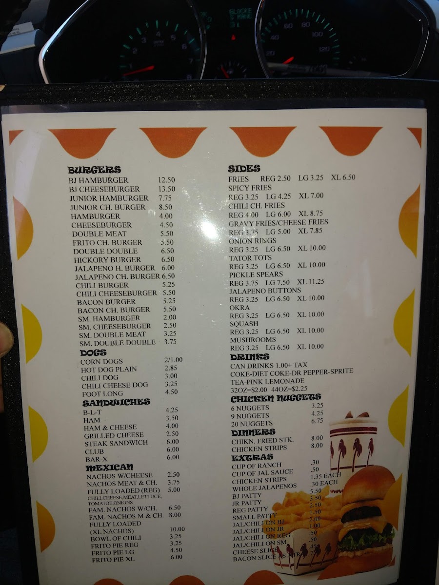 BJ's Drive-In Photo Menu 2