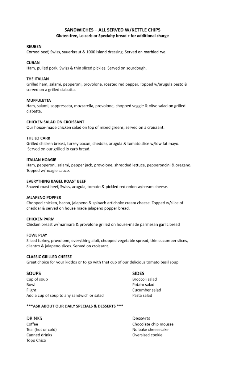 Olive Branch Eatery & Retail Photo Menu 2