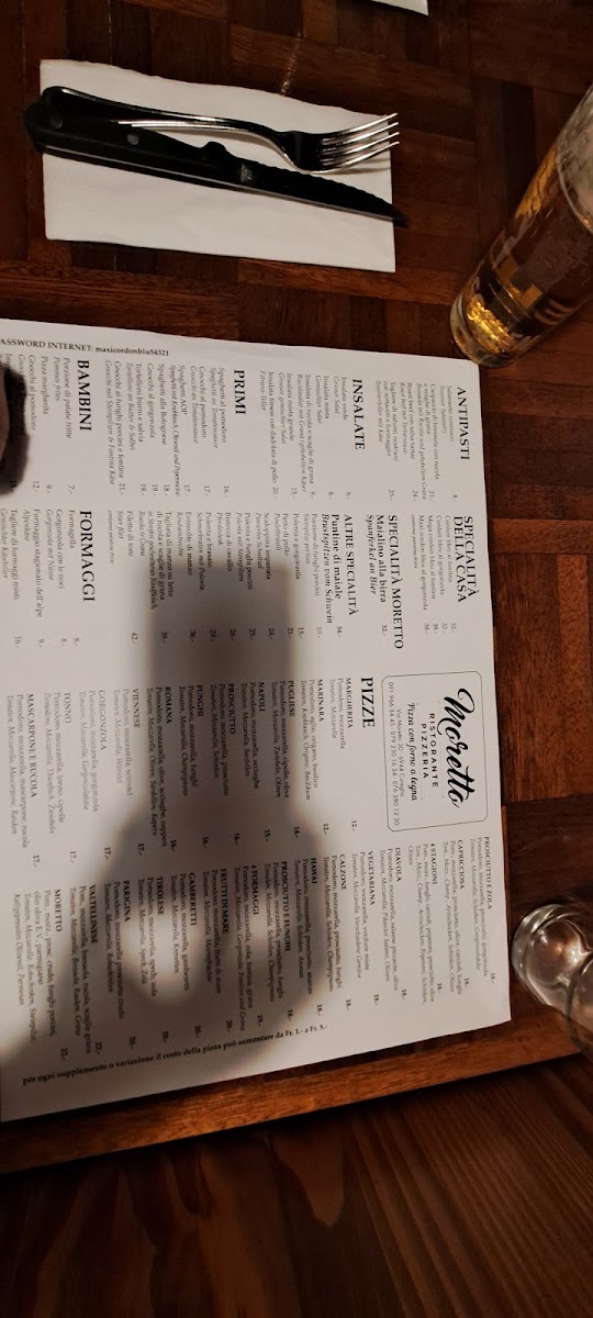 Ristorante Pizzeria Moretto Photo Menu 5