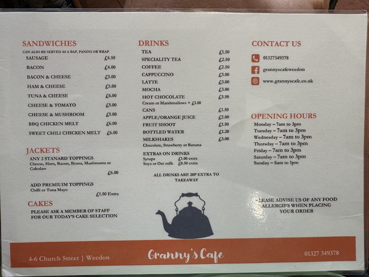 Granny's Cafe Photo Menu 3