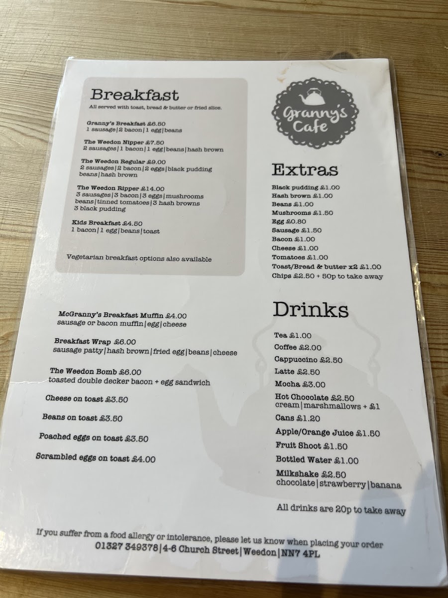 Granny's Cafe Photo Menu 5