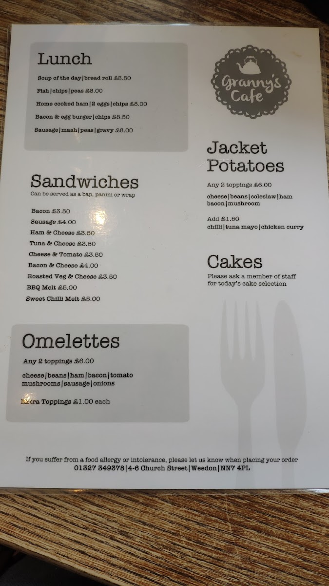 Granny's Cafe Photo Menu 8