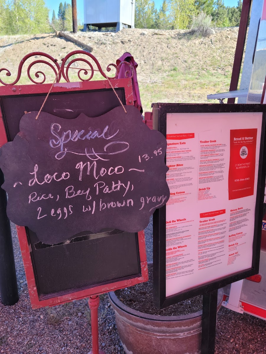 Bread & Butter Photo Menu 1