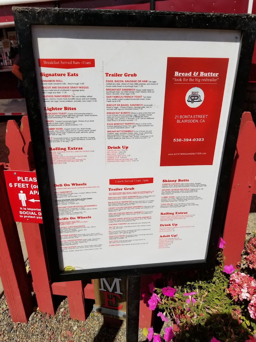 Bread & Butter Photo Menu 3