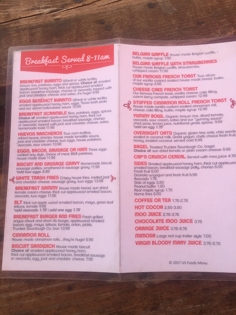 Bread & Butter Photo Menu 9