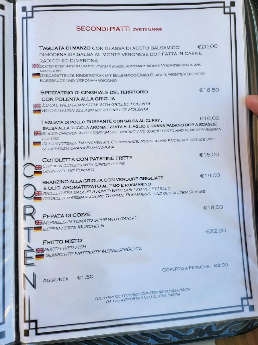 Cortén Photo Menu 2