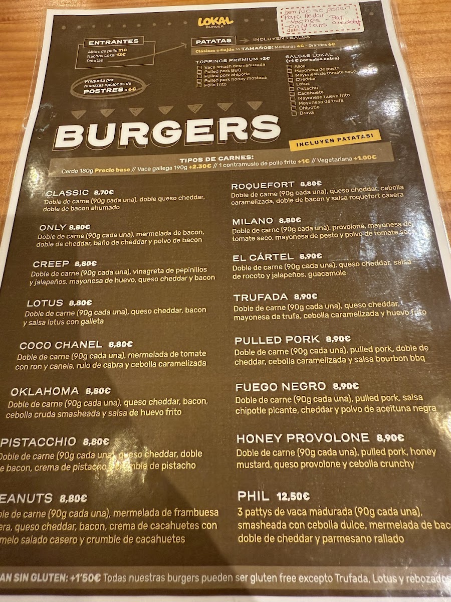 Lokal Burger | Hamburguesas Pontevedra Photo Menu 2