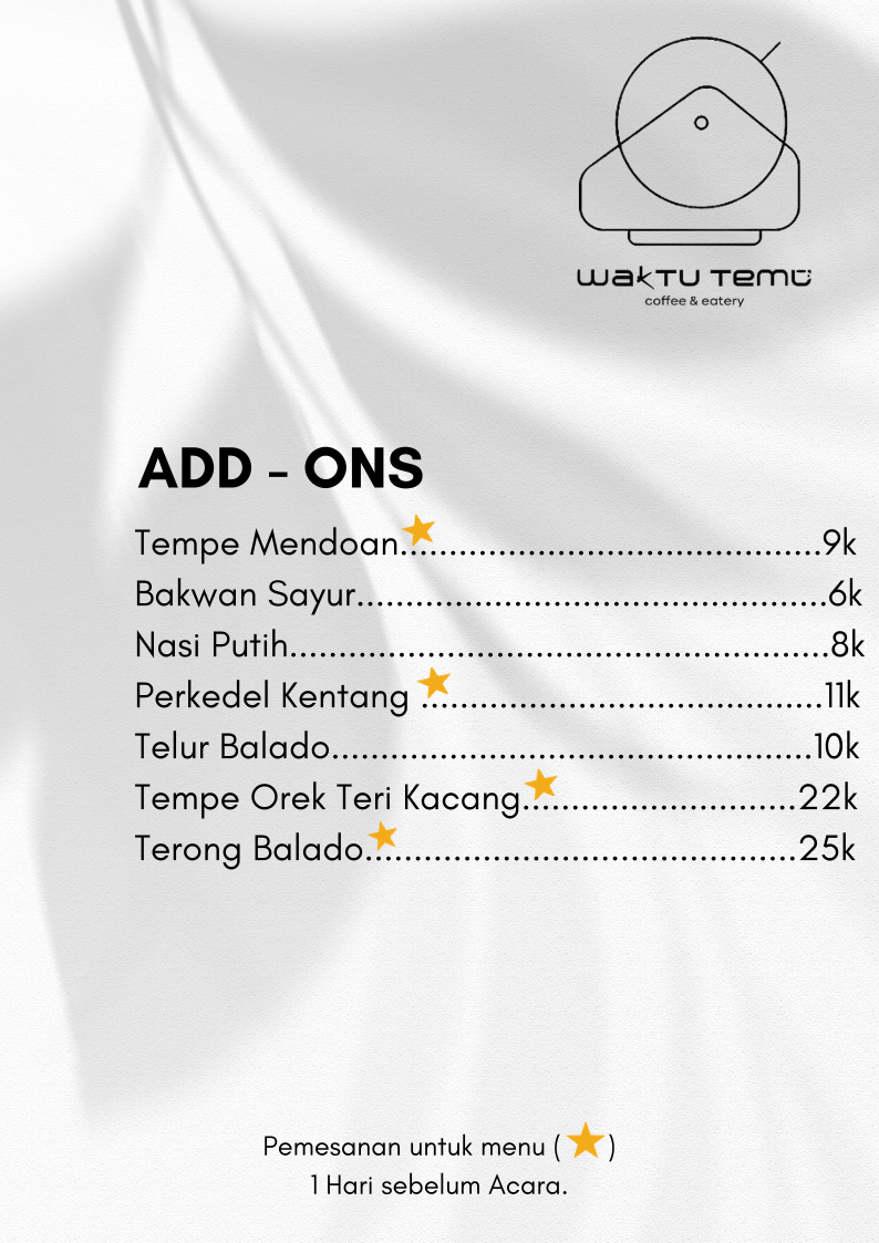 Waktu Temu Coffee & Eatery Photo Menu 6
