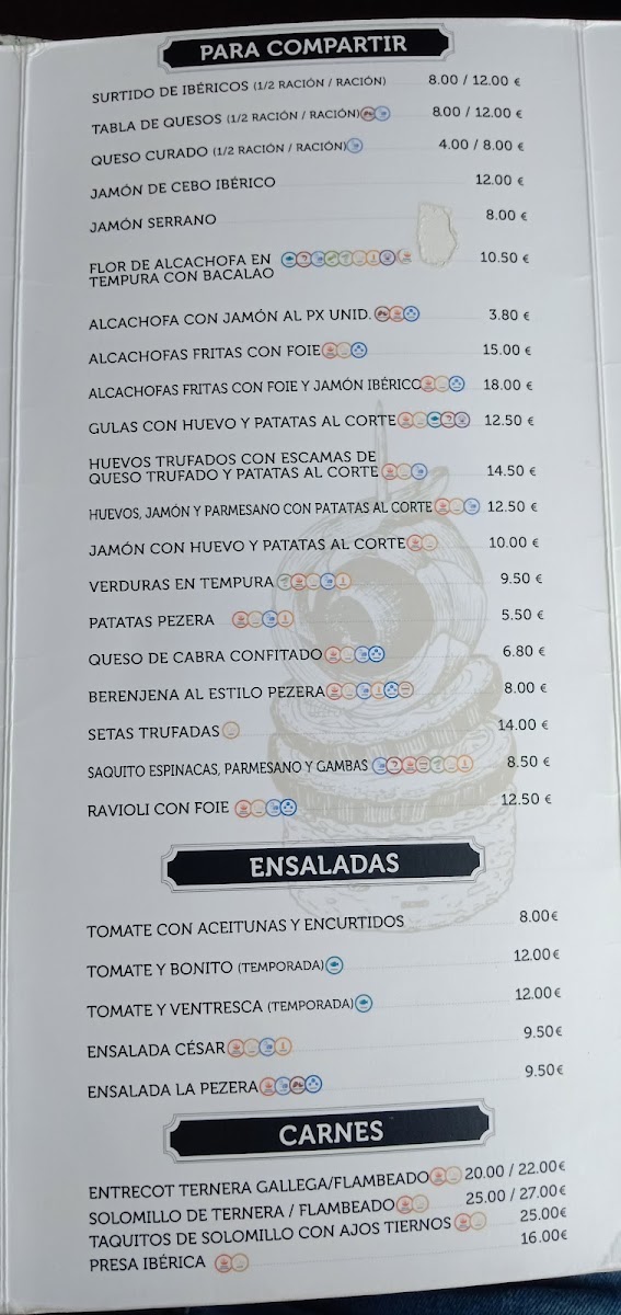 La Pezera Restaurante-Bar Photo Menu 1