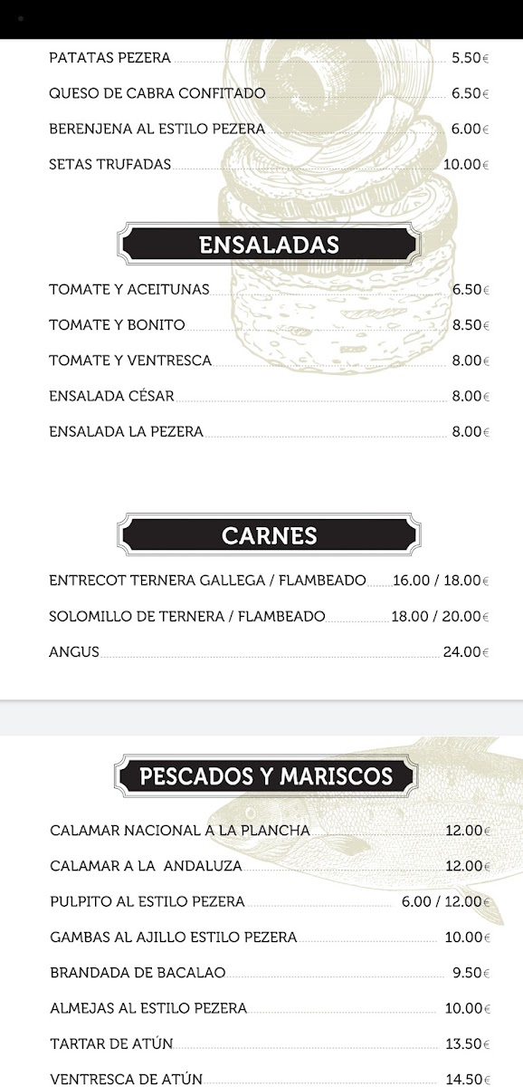La Pezera Restaurante-Bar Photo Menu 8