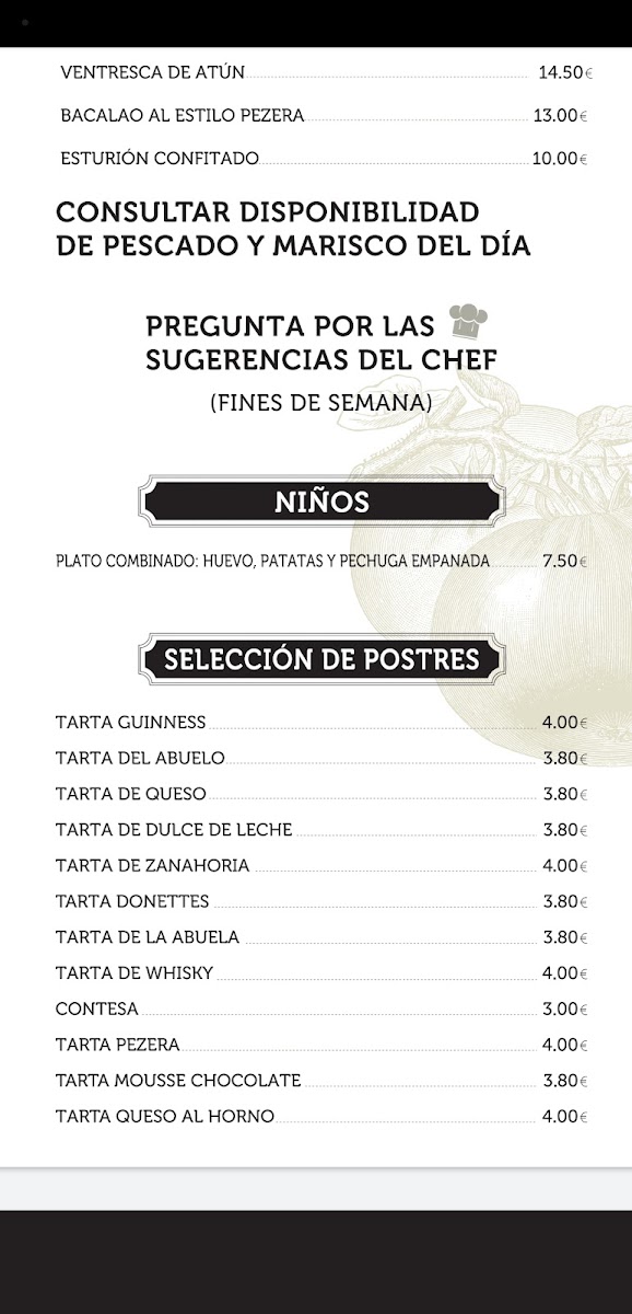La Pezera Restaurante-Bar Photo Menu 9