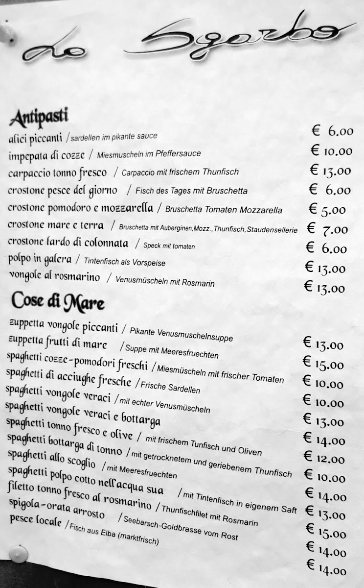 Ristorante lo Sgarbo Photo Menu 1