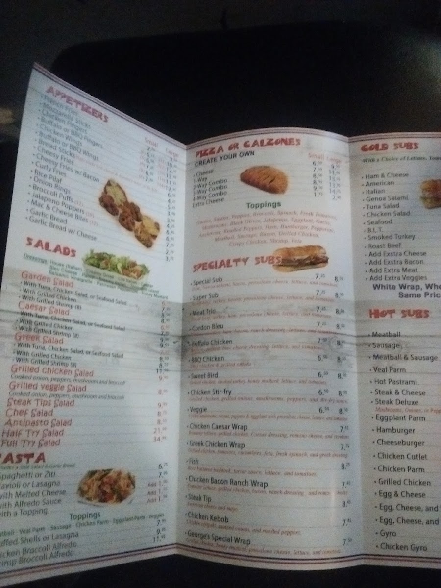 George's Pizza warren Photo Menu 1