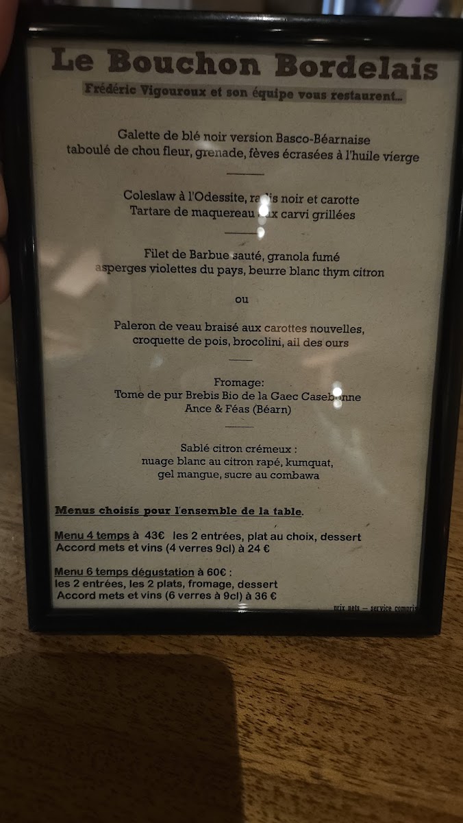 Le Bouchon Bordelais Photo Menu 8