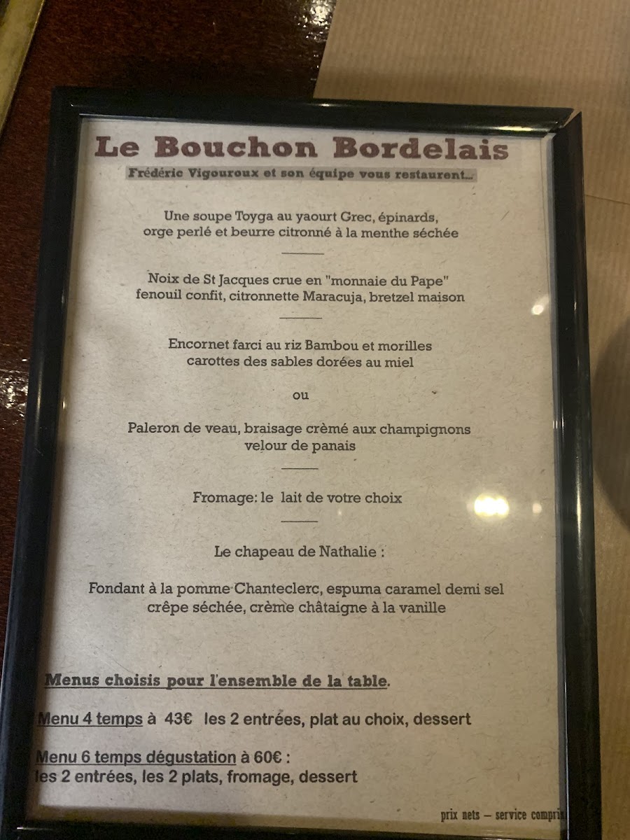 Le Bouchon Bordelais Photo Menu 9