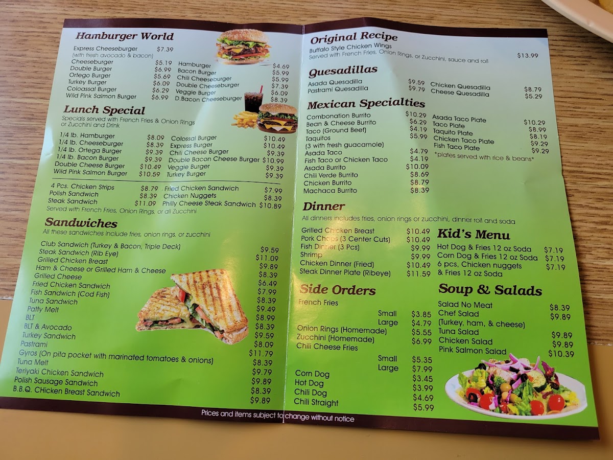 Hamburger Express Photo Menu 8