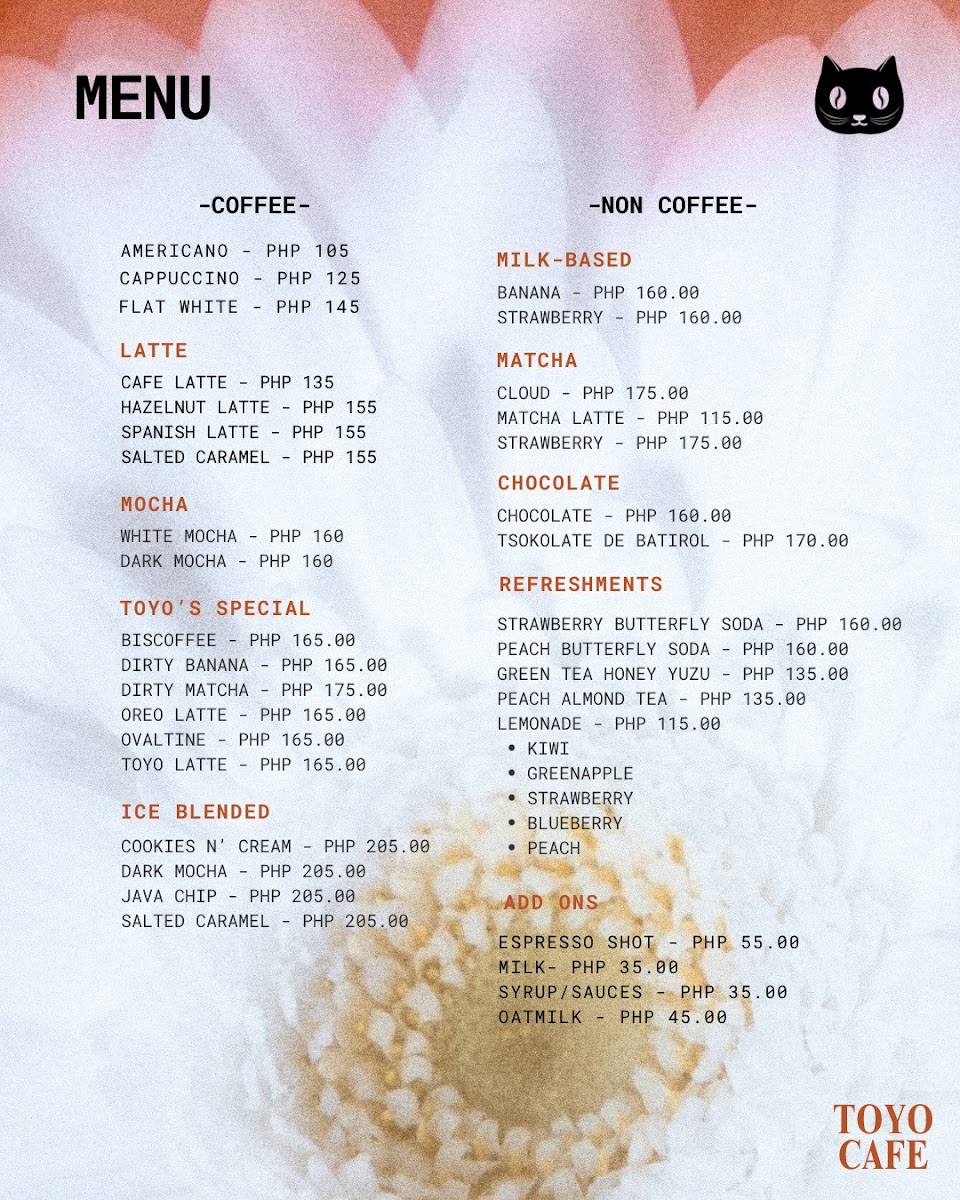 Toyo Café Photo Menu 2