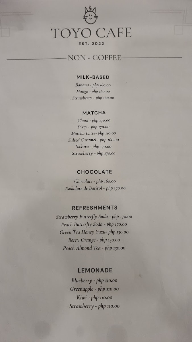 Toyo Café Photo Menu 5
