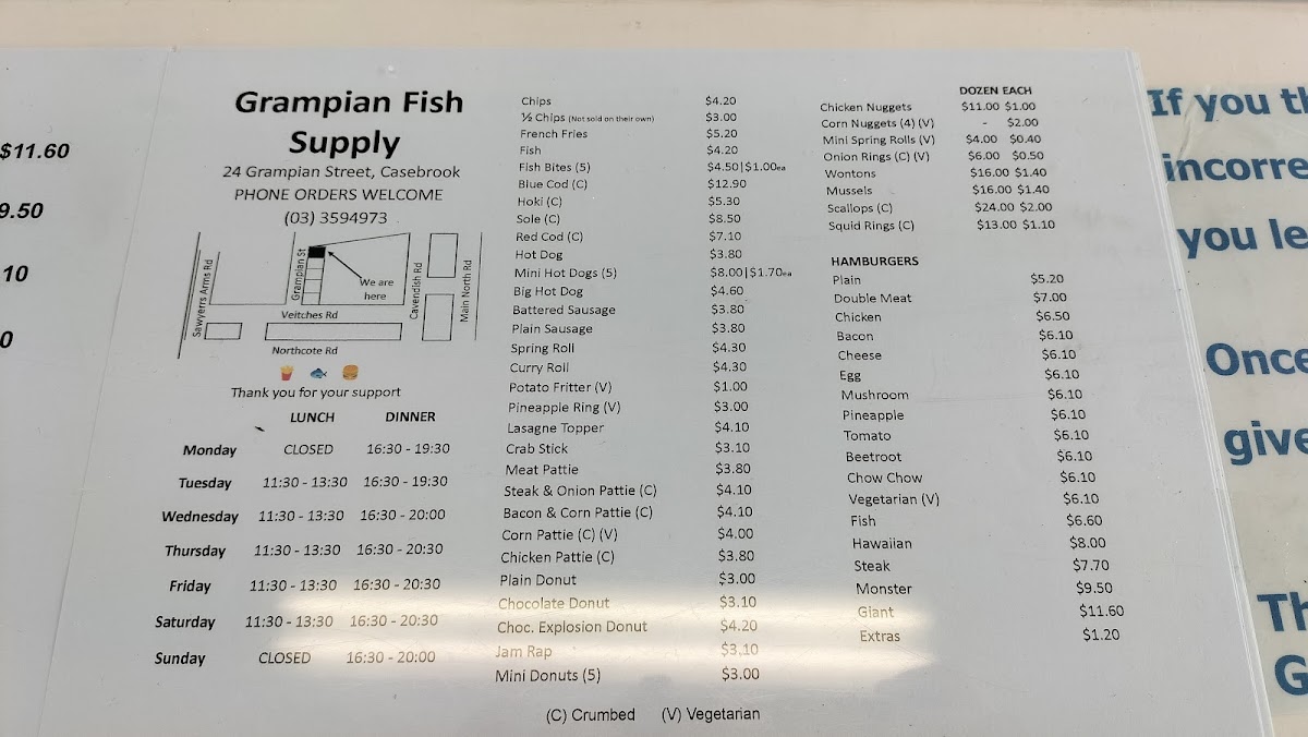 Grampian Fish & Chips Photo Menu 6