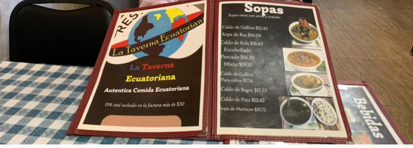 La Taverna Ecuatoriana Restaurante Photo Menu 1