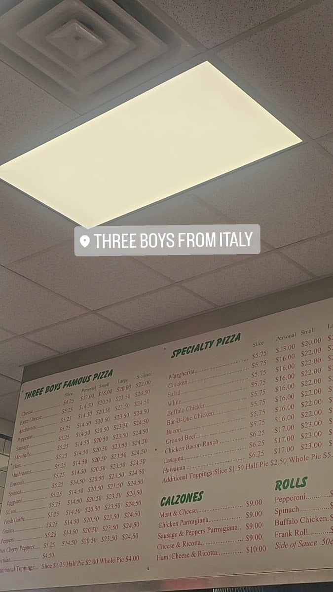 Three Boys From Italy Pizzaria Photo Menu 2