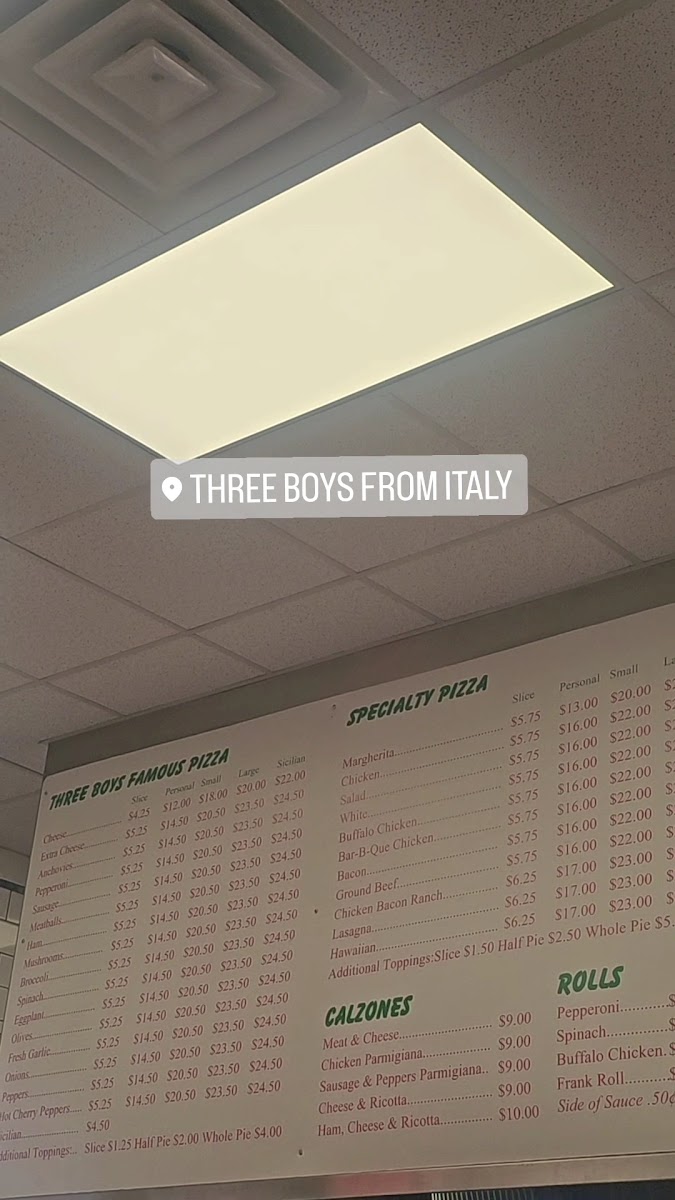 Three Boys From Italy Pizzaria Photo Menu 3