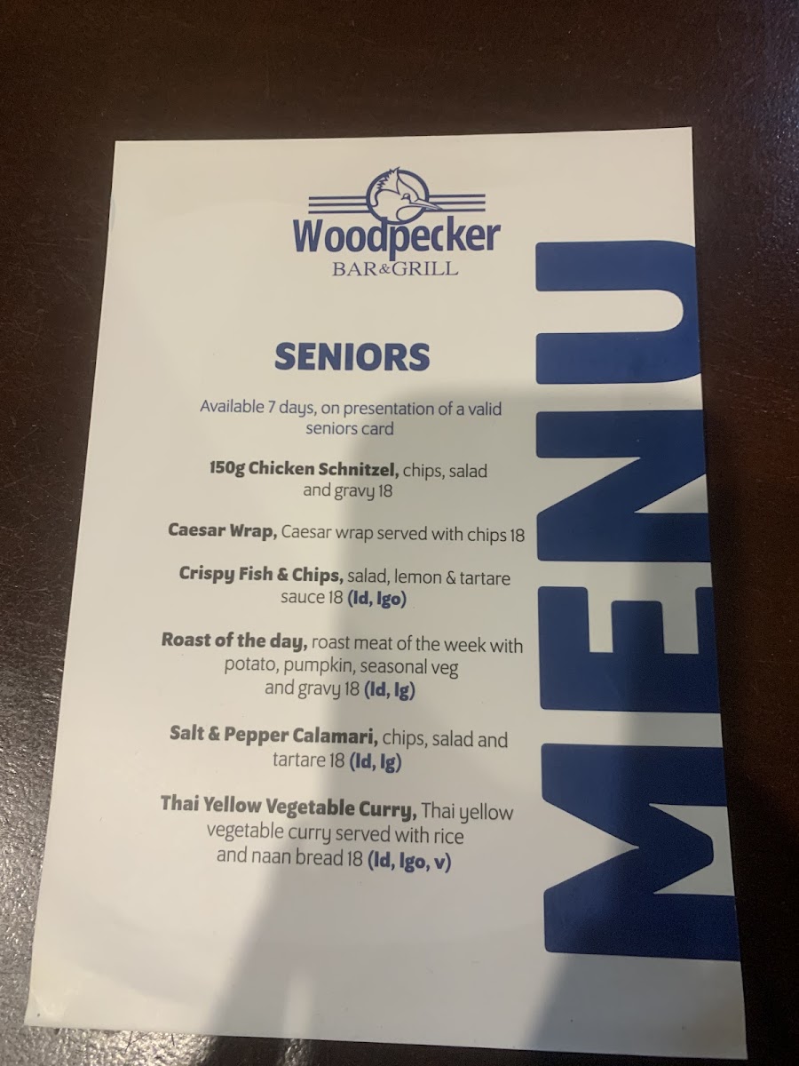 Woodpecker Bar & Grill Photo Menu 1