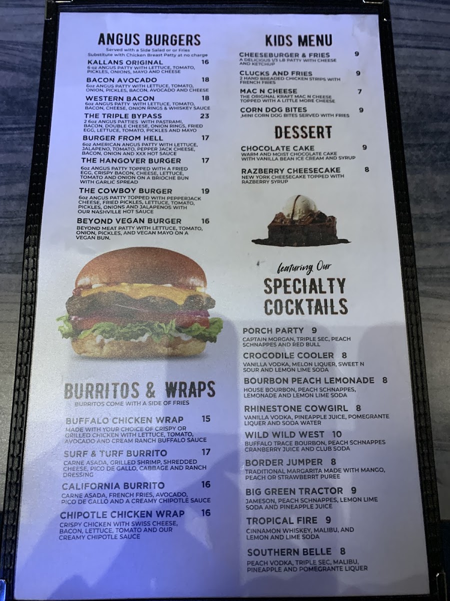 Kallans Bar & Grill Photo Menu 4