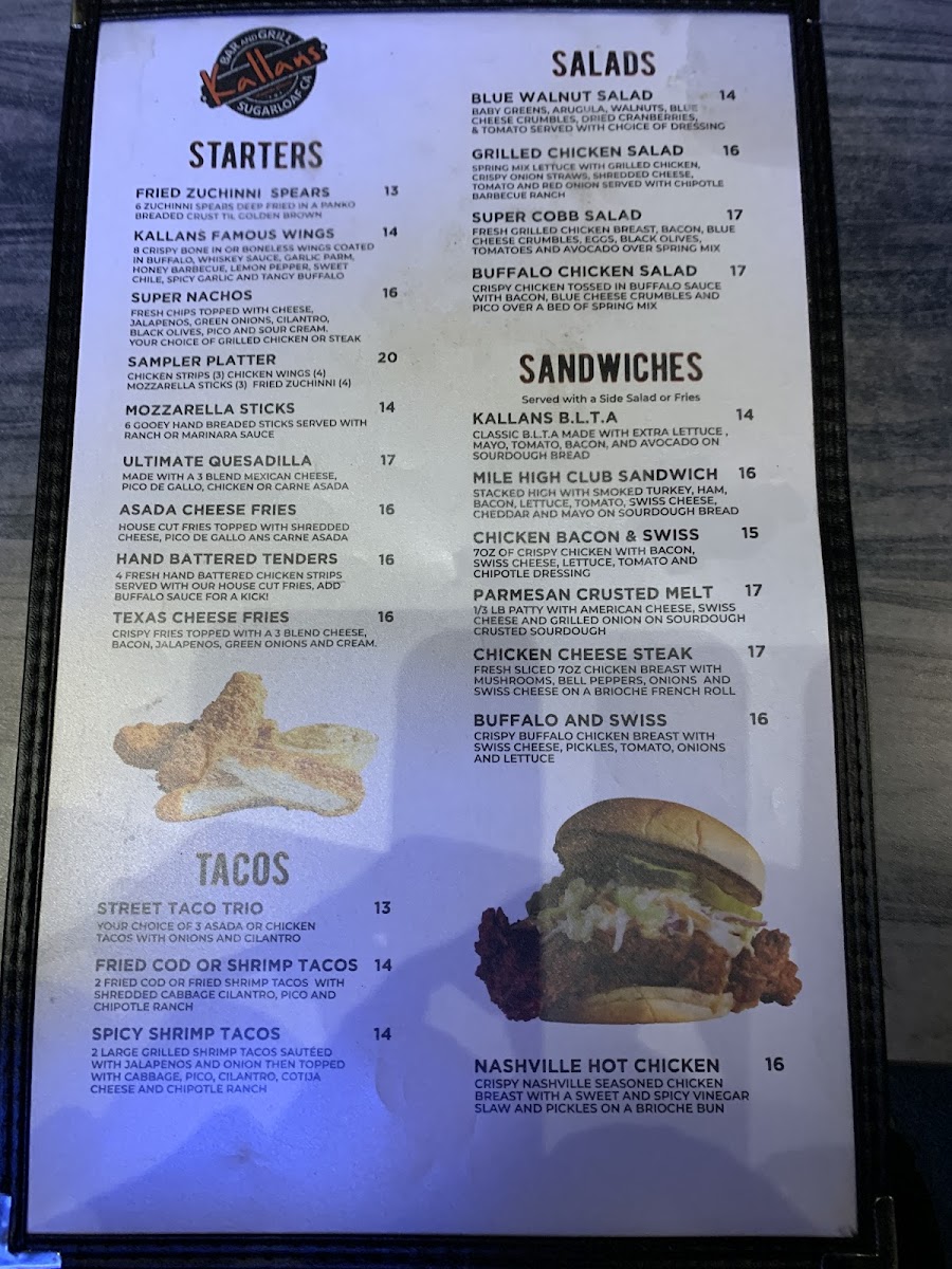 Kallans Bar & Grill Photo Menu 5