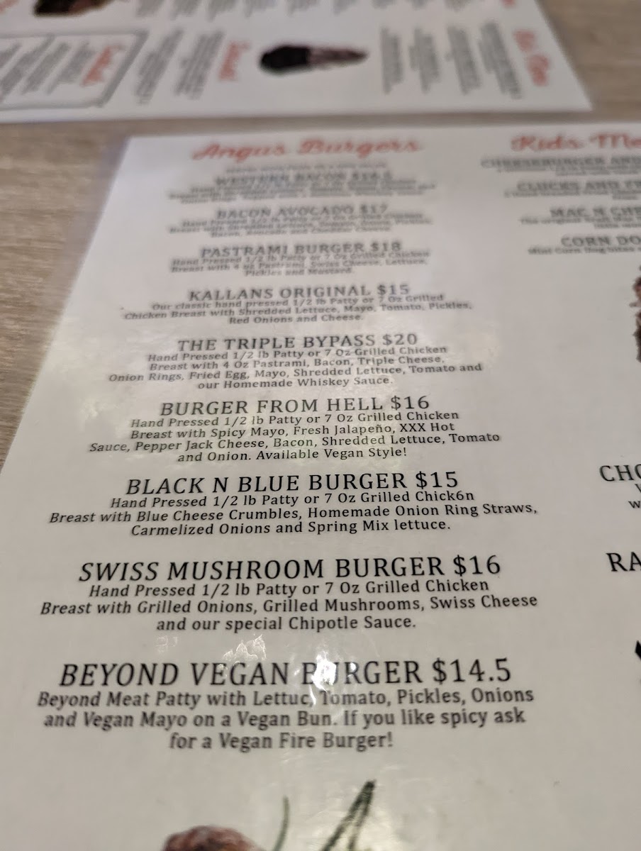 Kallans Bar & Grill Photo Menu 8