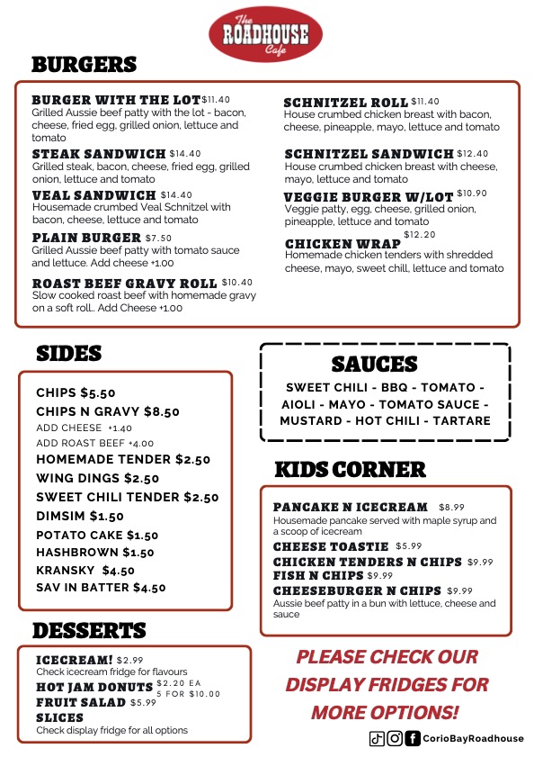 Corio Bay Roadhouse Photo Menu 4