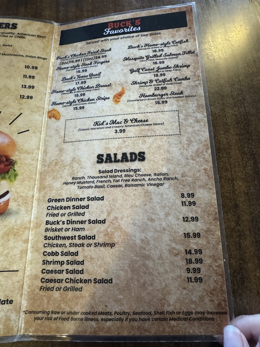 Buck's Steaks & Bar-B-Que Photo Menu 9
