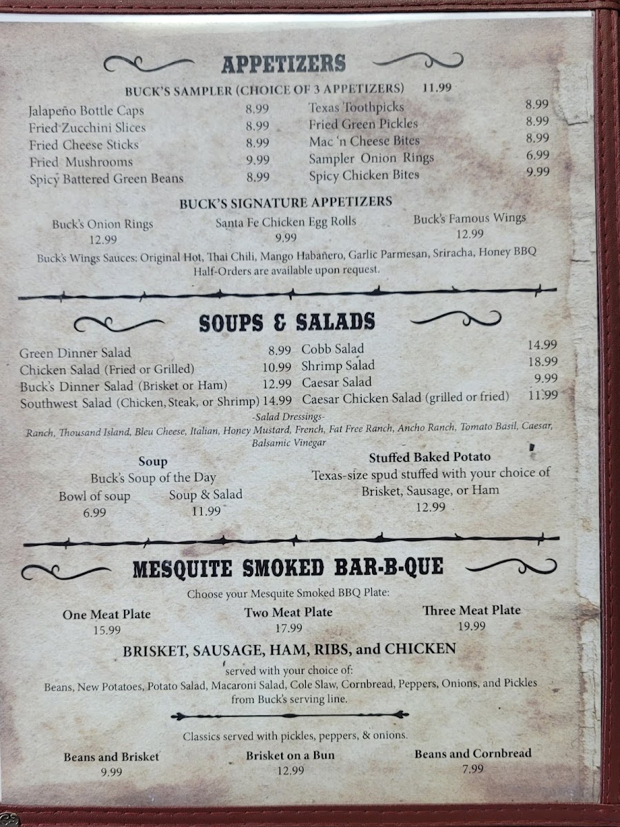 Buck's Steaks & Bar-B-Que Photo Menu 6