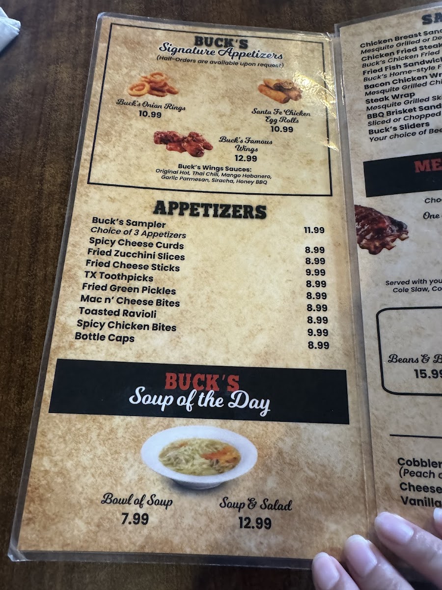 Buck's Steaks & Bar-B-Que Photo Menu 7