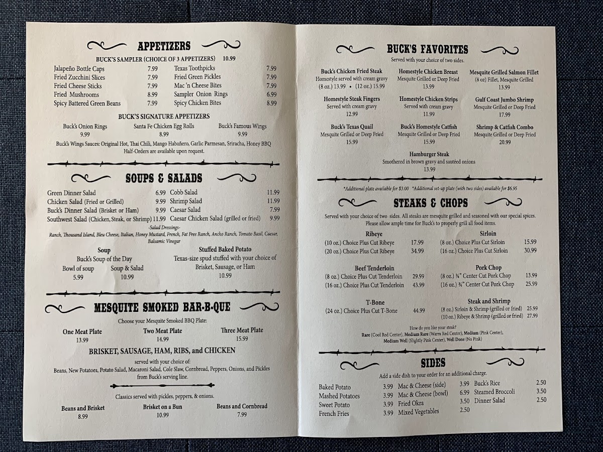 Buck's Steaks & Bar-B-Que Photo Menu 8