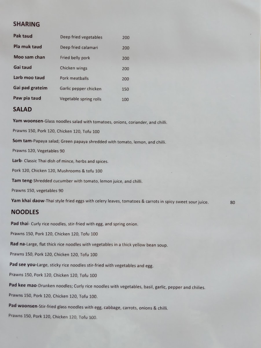 Tree House Cafe Photo Menu 1