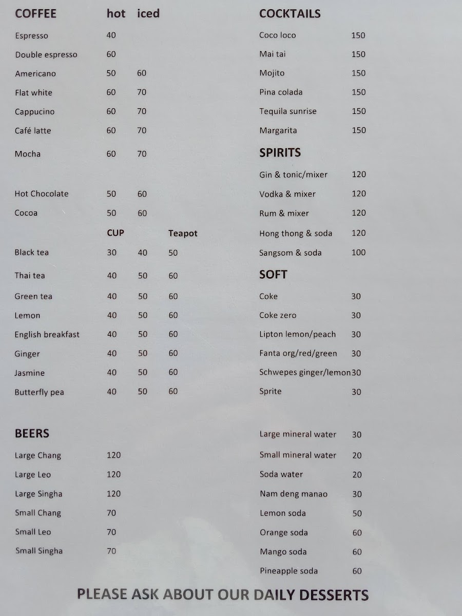 Tree House Cafe Photo Menu 2