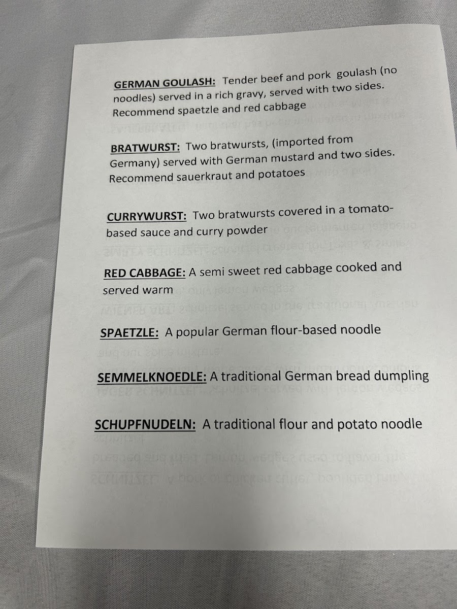 Oma's Schnitzel Ranch Photo Menu 2