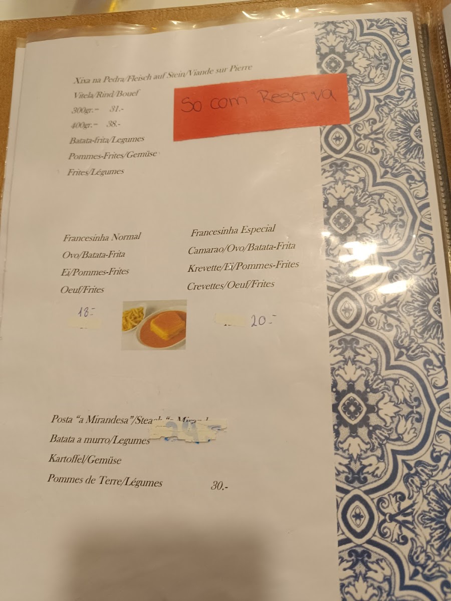 Restaurante Frohheim o Transmontano Photo Menu 4