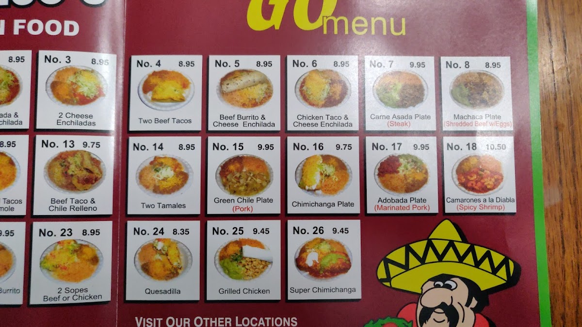 Alfonso's Mexican Food Photo Menu 10