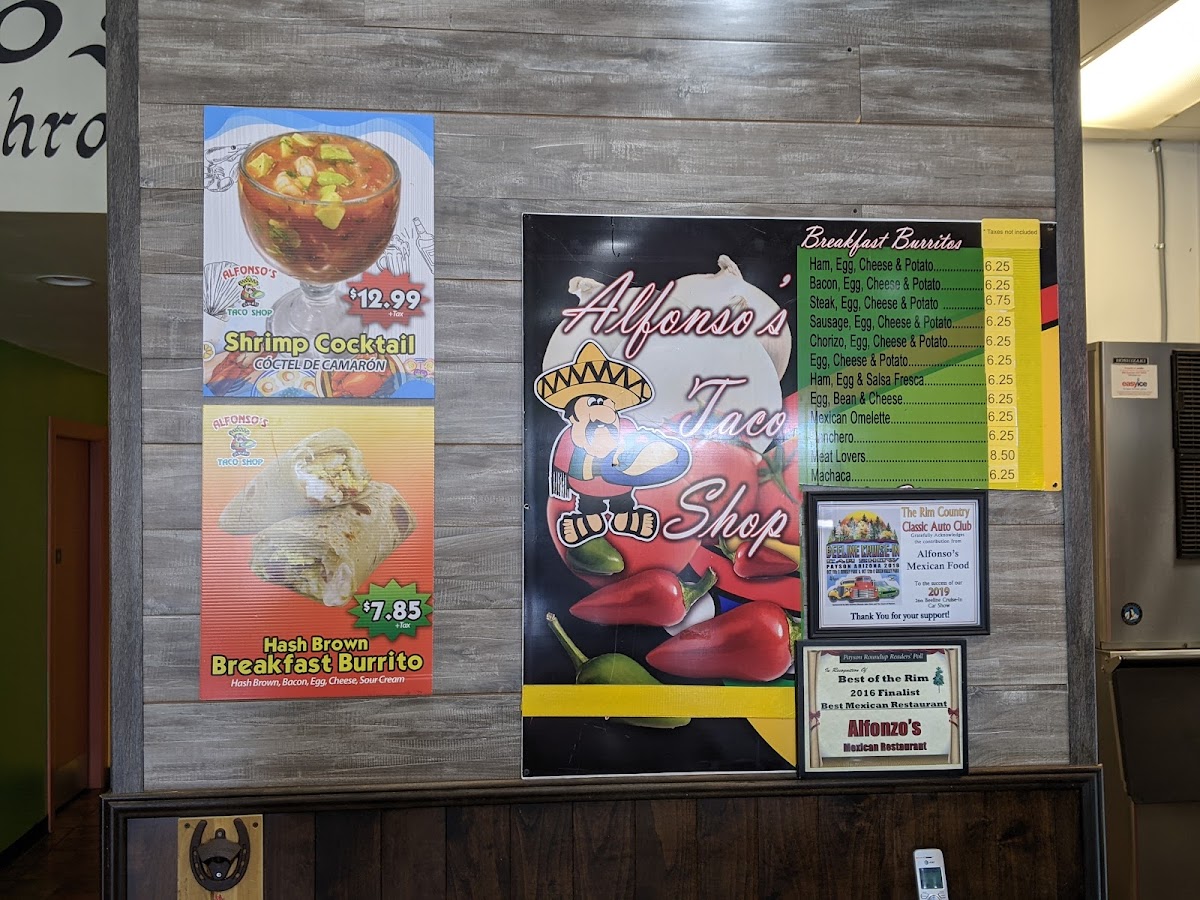 Alfonso's Mexican Food Photo Menu 6