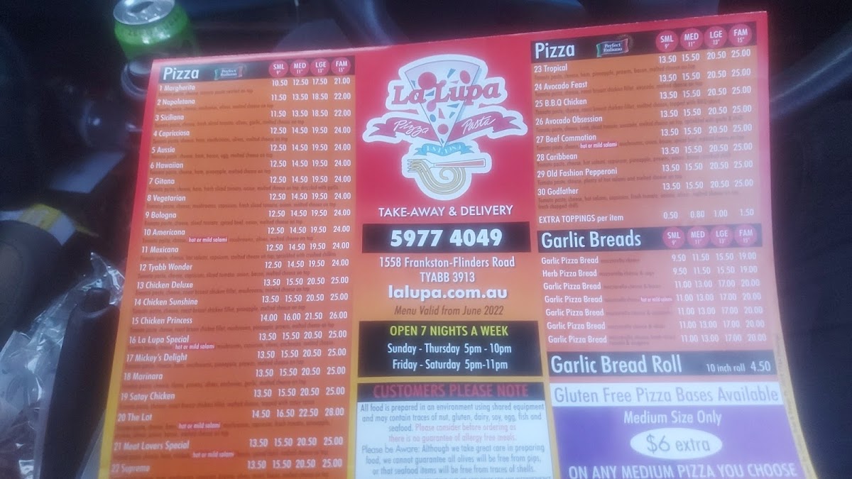 La Lupa Pizza & Pasta Photo Menu 4
