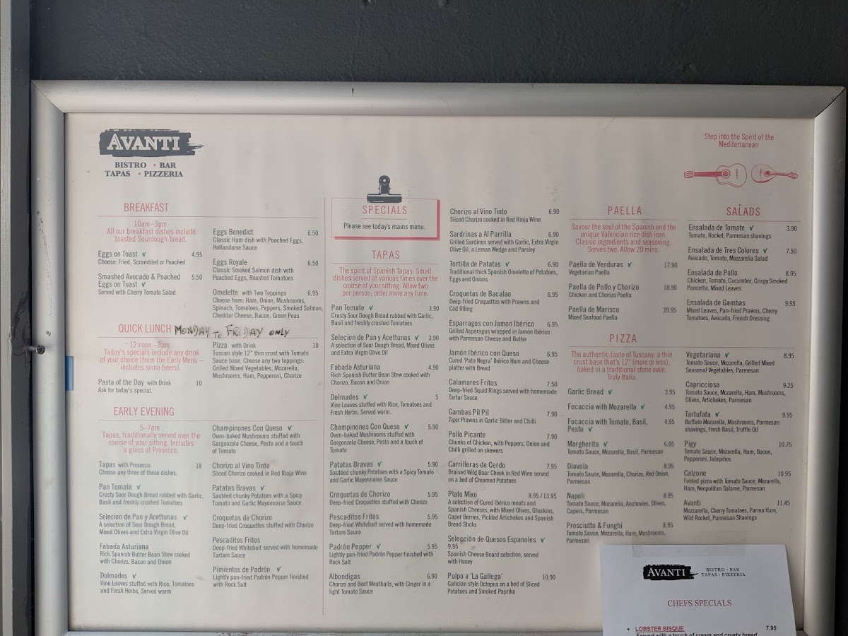Avanti Chiswick Photo Menu 6