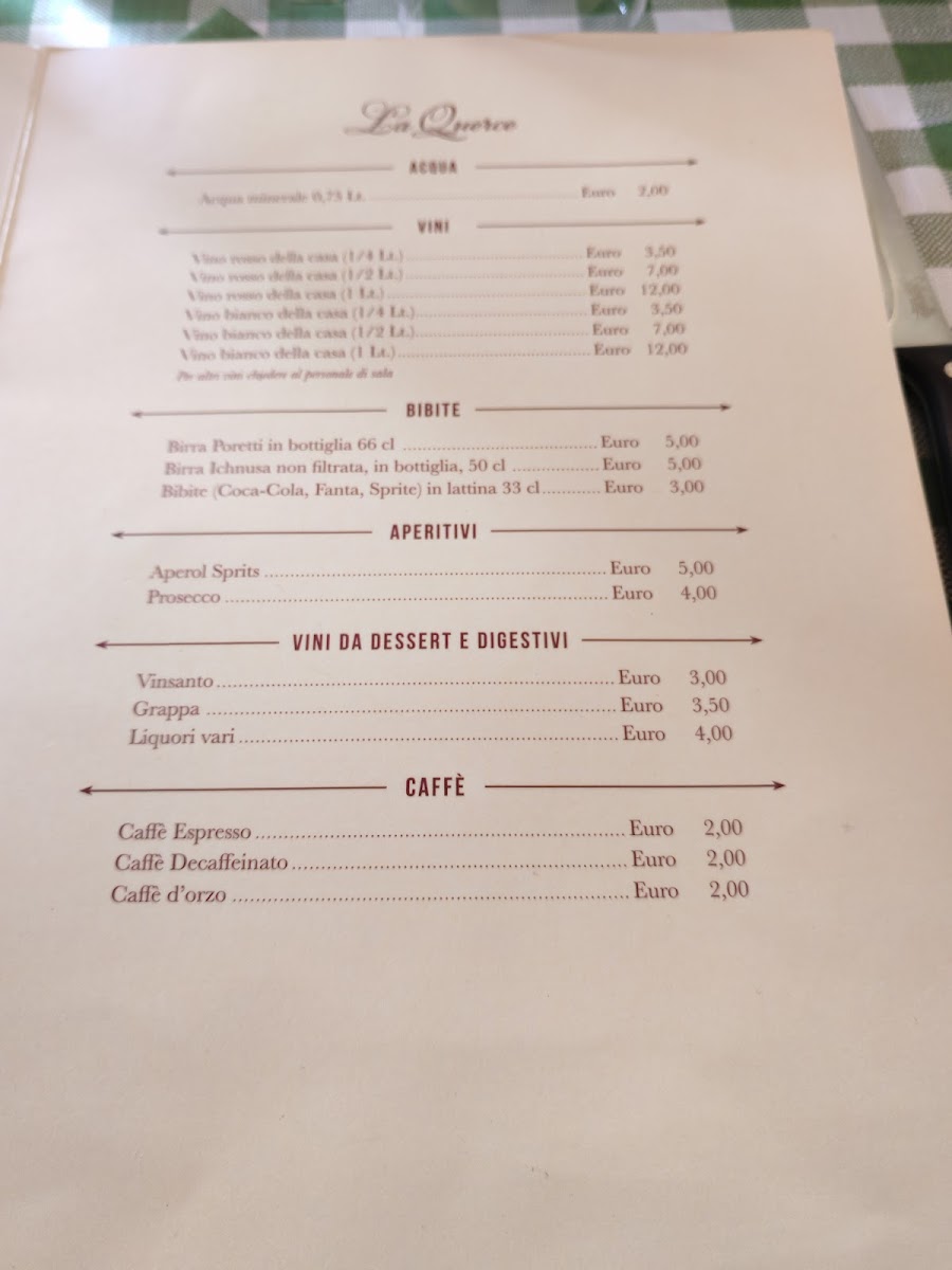 Trattoria la Querce Photo Menu 3