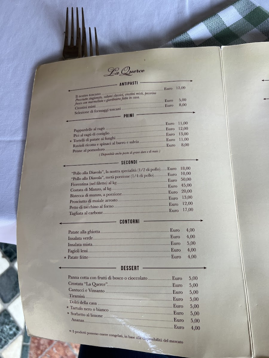 Trattoria la Querce Photo Menu 4