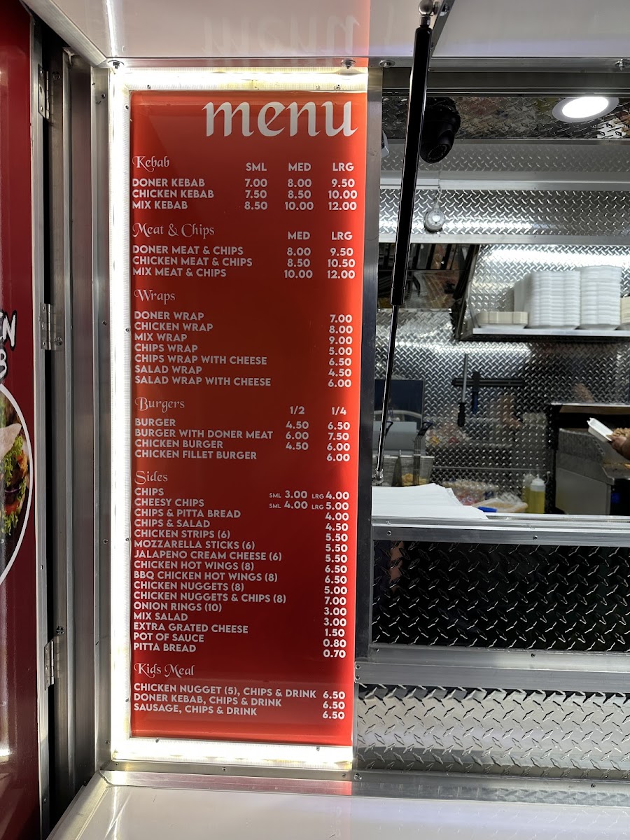 King Kebab Van Cirencester Photo Menu 2